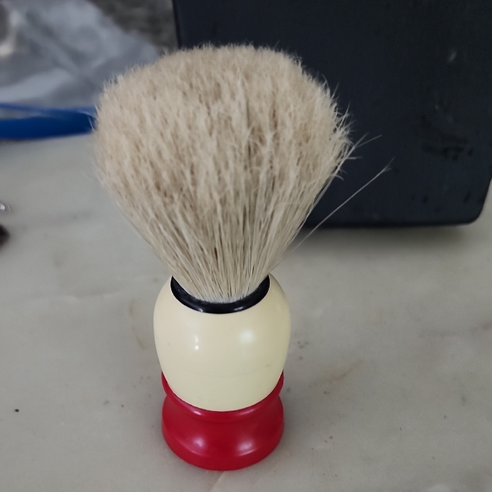 Vintage Red and Cream Shaving Brush